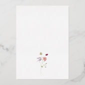 Invitation En Aluminium Fête des mariées florale (Verso)