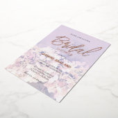 Invitation En Aluminium Fête des mariées Florale Hydrangea (Rotation)