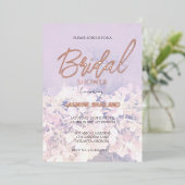 Invitation En Aluminium Fête des mariées Florale Hydrangea (Debout devant)