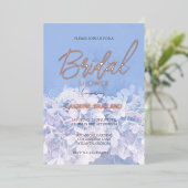 Invitation En Aluminium Fête des mariées Florale Hydrangea (Debout devant)