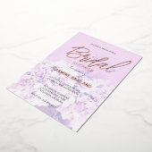 Invitation En Aluminium Fête des mariées Florale Hydrangea (Rotation)