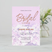 Invitation En Aluminium Fête des mariées Florale Hydrangea (Debout devant)