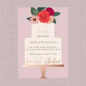 Invitation En Aluminium Fête des mariées florale moderne or