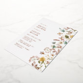 Invitation En Aluminium Fête des mariées Florale rose or (Rotation)