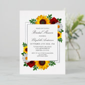 Invitation En Aluminium Fête des mariées florale traditionnelle (Debout devant)