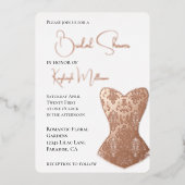 Invitation En Aluminium Fête des mariées Glam Corset (Recto)