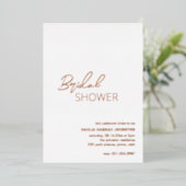 Invitation En Aluminium Fête des mariées moderne minimale (Debout devant)