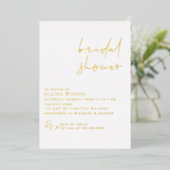 Invitation En Aluminium Fête des mariées moderne simple et élégante (Debout devant)