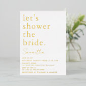 Invitation En Aluminium Fête des mariées moderne simple et élégante (Debout devant)