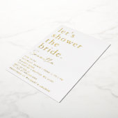 Invitation En Aluminium Fête des mariées moderne simple et élégante (Rotation)