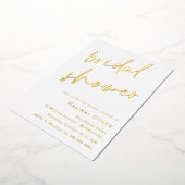 Invitation En Aluminium Fête des mariées or or réel simple (Rotation)