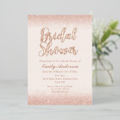 Invitation En Aluminium Fête des mariées or Rose chic (Debout devant)