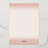 Invitation En Aluminium Fête des mariées or Rose chic (Verso)