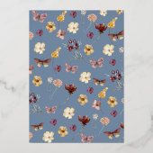 Invitation En Aluminium Fête des mariées périphérique Fleur sauvage Pastel (Verso)