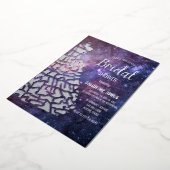 Invitation En Aluminium Fête des mariées Robe à huile céleste Galaxy (Rotation)