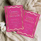 Invitation En Aluminium Fête des mariées rose-chaud