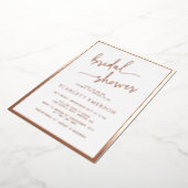 Invitation En Aluminium Fête des mariées rose Gold Script (Rotation)