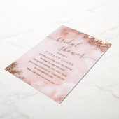 Invitation En Aluminium Fête des mariées rose rose pâle rose OR FOIL (Rotation)