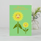 Invitation En Aluminium Fête des mères Fleurs de soleil Fleurs de soleil F (Debout devant)