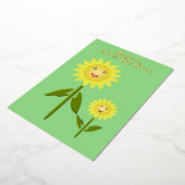 Invitation En Aluminium Fête des mères Fleurs de soleil Fleurs de soleil F (Rotation)