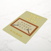 Invitation En Aluminium Fête des pères Brunch Signe en bois personnalisé (Rotation)