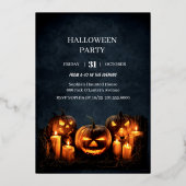 Invitation En Aluminium Fête d'Halloween palpitante (Verso)