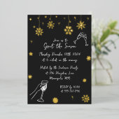 Invitation En Aluminium Fête d'hiver de Noël de neige (Debout devant)