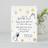 Invitation En Aluminium Fête d'hiver de Noël de neige (Debout devant)