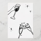 Invitation En Aluminium Fête d'hiver de Noël de neige (Verso)