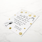 Invitation En Aluminium Fête d'hiver de Noël de neige (Rotation)