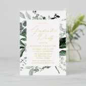 Invitation En Aluminium Fête d'obtention de diplômes de verdure (Debout devant)