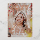 Invitation En Aluminium Fête d'obtention d'un diplôme de photographie mode (Recto)