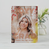 Invitation En Aluminium Fête d'obtention d'un diplôme de photographie mode (Debout devant)