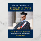 Invitation En Aluminium Fête d'or de la Marine moderne (Recto)