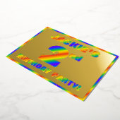 Invitation En Aluminium Fête du 2e anniversaire — Amusant, Rainbow Spectru (Rotation)