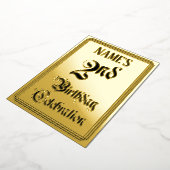 Invitation En Aluminium Fête du 2e anniversaire — Script élégant + Nom per (Rotation)