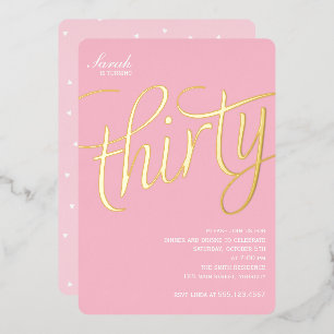 Invitation En Aluminium Fête du 30e anniversaire