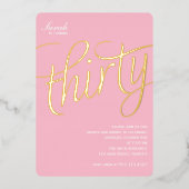 Invitation En Aluminium Fête du 30e anniversaire (Recto)