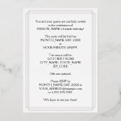 Invitation En Aluminium Fête du 30e anniversaire — Script fantaisie et nom (Verso)