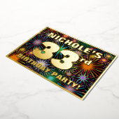 Invitation En Aluminium Fête du 33e anniversaire — Fun d'artifice amusant  (Rotation)