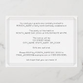 Invitation En Aluminium Fête du 39ème anniversaire — Style Art Déco "39" + (Verso)