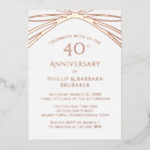 Invitation En Aluminium Fête du 40e anniversaire de l'Arc moderne (Recto)