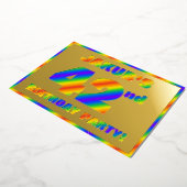 Invitation En Aluminium Fête du 42e anniversaire — Amusant, Rainbow Spectr (Rotation)