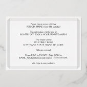 Invitation En Aluminium Fête du 45e anniversaire — Art Déco Style "45" & N (Verso)