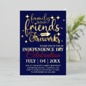 Invitation En Aluminium Fête du 4 juillet Stars (Debout devant)