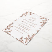 Invitation En Aluminium Fête du 50e anniversaire Rose Gold Vintage (Rotation)