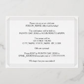 Invitation En Aluminium Fête du 53e anniversaire : Art Déco Look "53" et n (Verso)