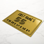 Invitation En Aluminium Fête du 55e anniversaire — Art Déco Style "55" & N (Rotation)