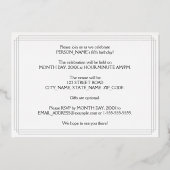 Invitation En Aluminium Fête du 5e anniversaire : Art Déco Look "5" et nom (Verso)