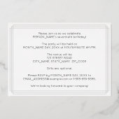 Invitation En Aluminium Fête du 70e anniversaire — Style Art Déco "70" + N (Verso)